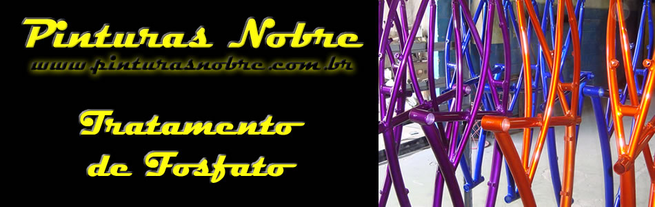 Quadros de bicicleta com tratamento de fosfato colorido